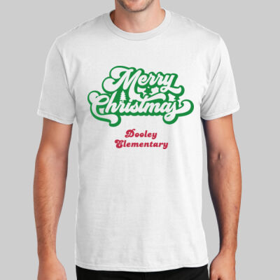 Adult T-Shirt - Winter - Merry Christmas Green And Red Thumbnail