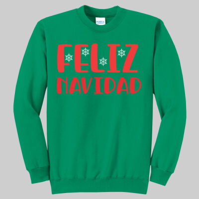 Adult Crewneck - Winter - Feliz Navidad Red Thumbnail
